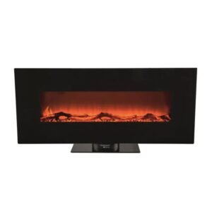 Cheminée électrique ELKAMIN VOLTOMAT sur pied ou murale, noire, 750/1500 W