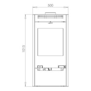 Poêle à bois Aduro 1.1 à porte escamotable, 6 kW