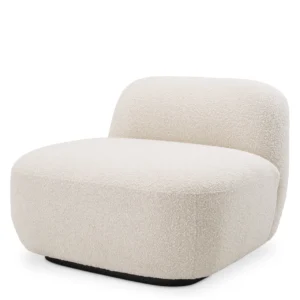 Fauteuil Björn en bouclé crème Eichholtz
