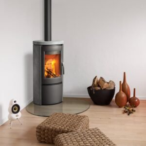 Poêle à bois Varde Shape 2 avec pierre ollaire grise, 5,4 kW