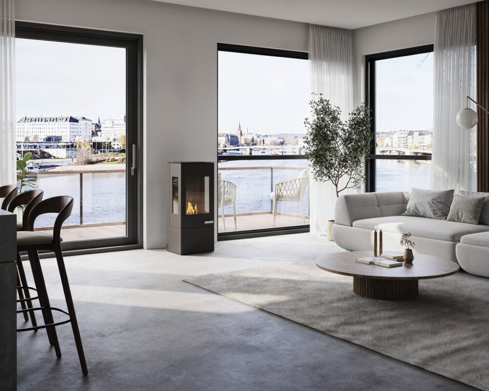 Cheminée à éthanol Spismiljö Apartment Allerum, vue 2