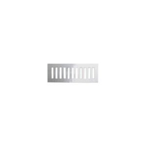 Grille d’air chaud en acier inoxydable brossé mat, 760 x 100 mm