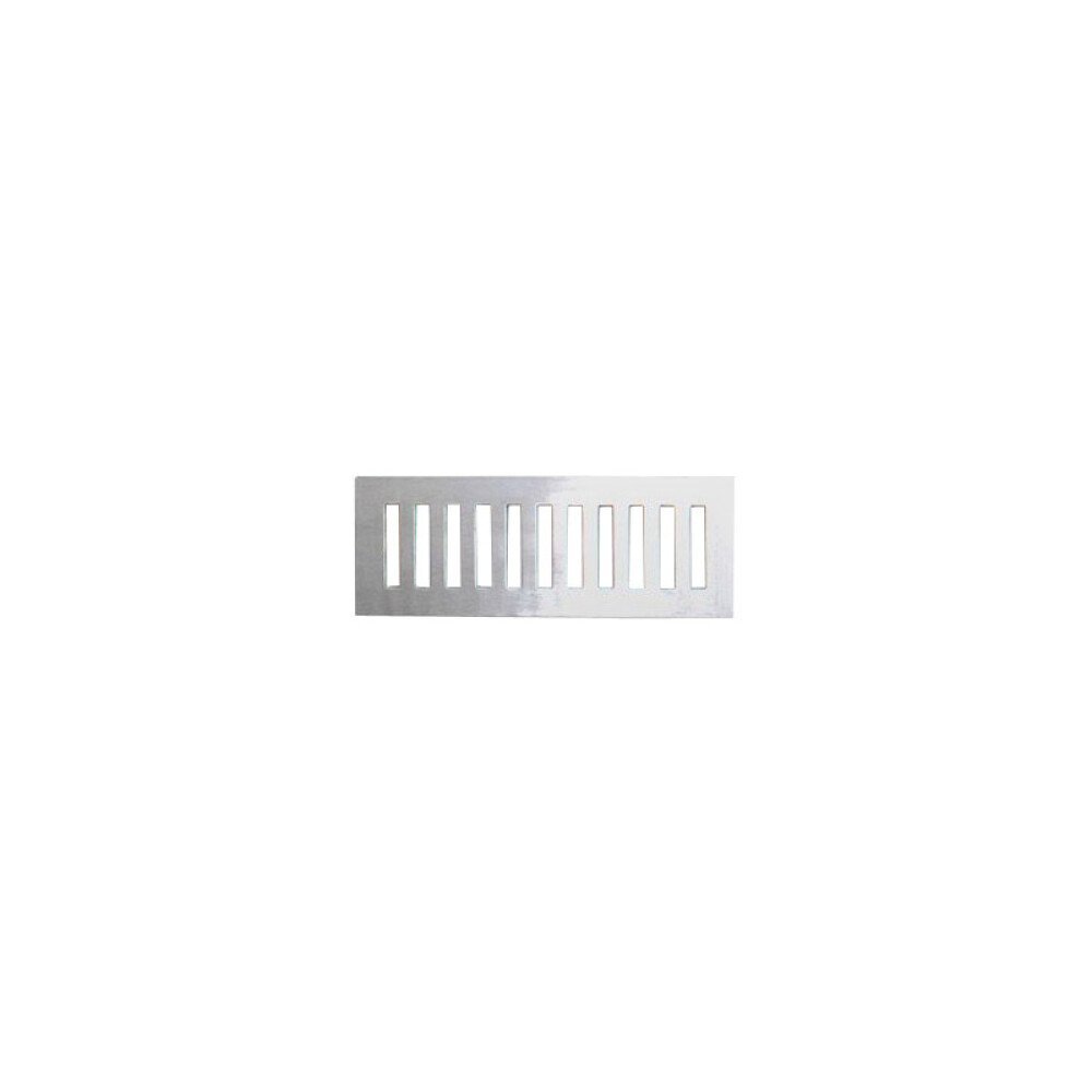 Grille d’air chaud en acier inoxydable brossé mat, 760 x 100 mm