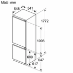 Réfrigérateur-congélateur intégrable Bosch KIV87VFE0 Serie 4