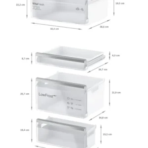 Réfrigérateur-congélateur Bosch KGN36NLEA avec éclairage LED