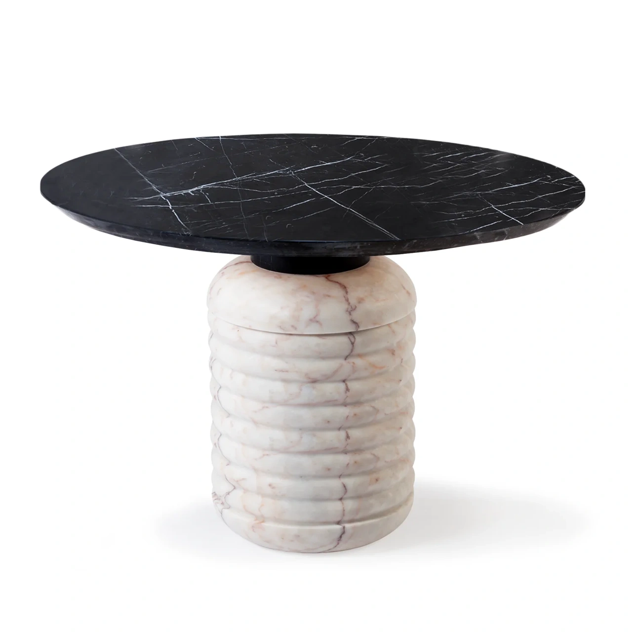 Table à manger ronde Mambo Unlimited Ideas Jean, plateau noir, 120 cm