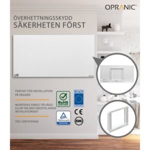 Panneau chauffant infrarouge Opranic P5 Infrapanel 900W Metall