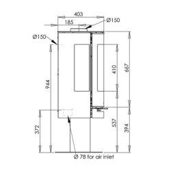 Poêle à bois Aduro 22.3 LUX 5,5 kW