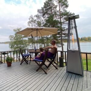 Chauffage terrasse Sunwind Kheops sur pied au gaz
