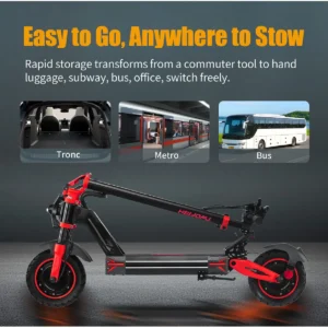 Trottinette électrique TWOFISH TW4PRO, pliable, Rouge