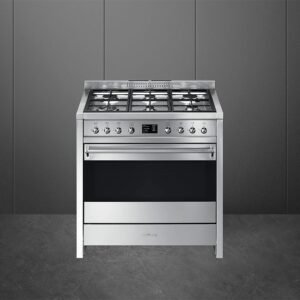 Piano de cuisson induction Smeg CPF9IPWH Portofino 90 cm Blanc 5 zones Four 115