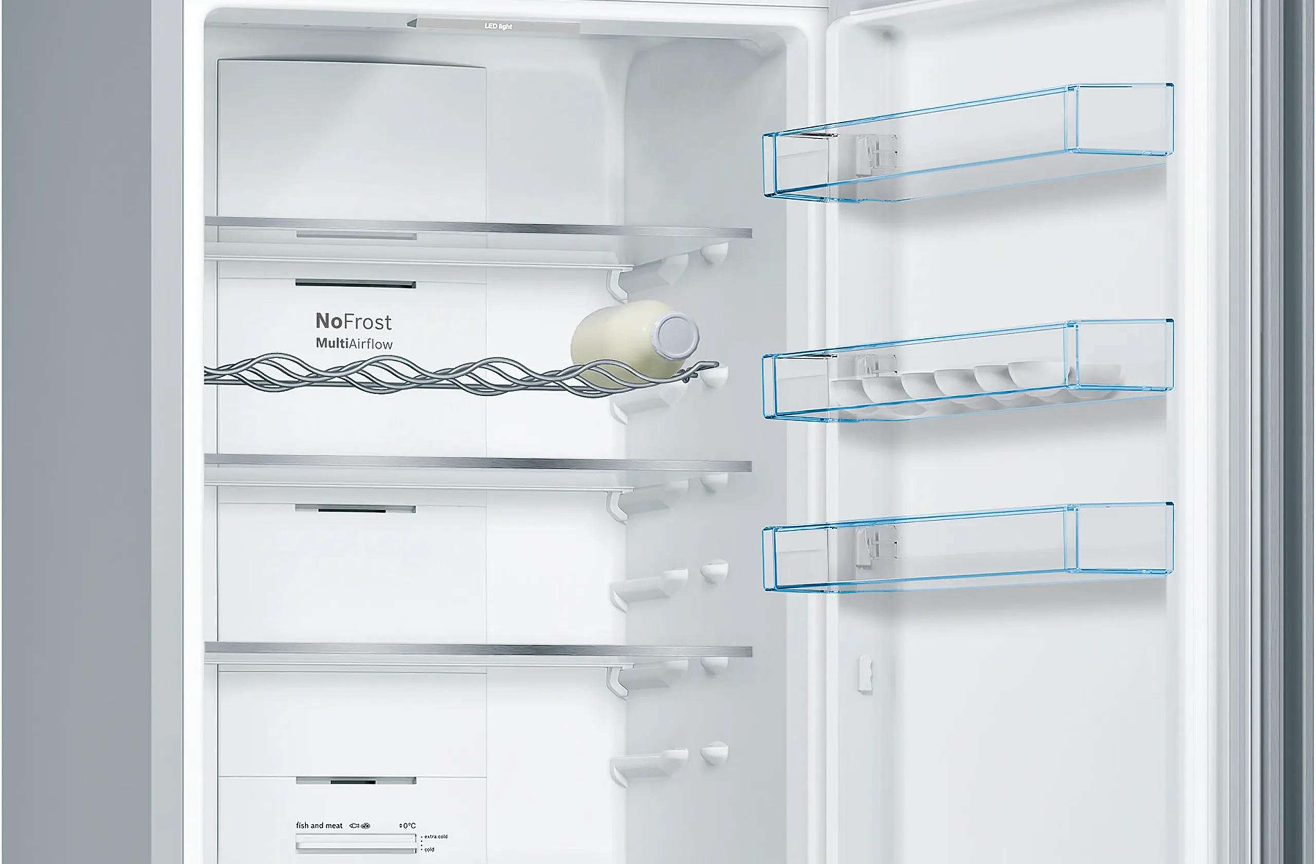 Réfrigérateur-congélateur combiné Bosch Série 4 KGN39VLEA , Inox , 368 L , No Frost, vue 6