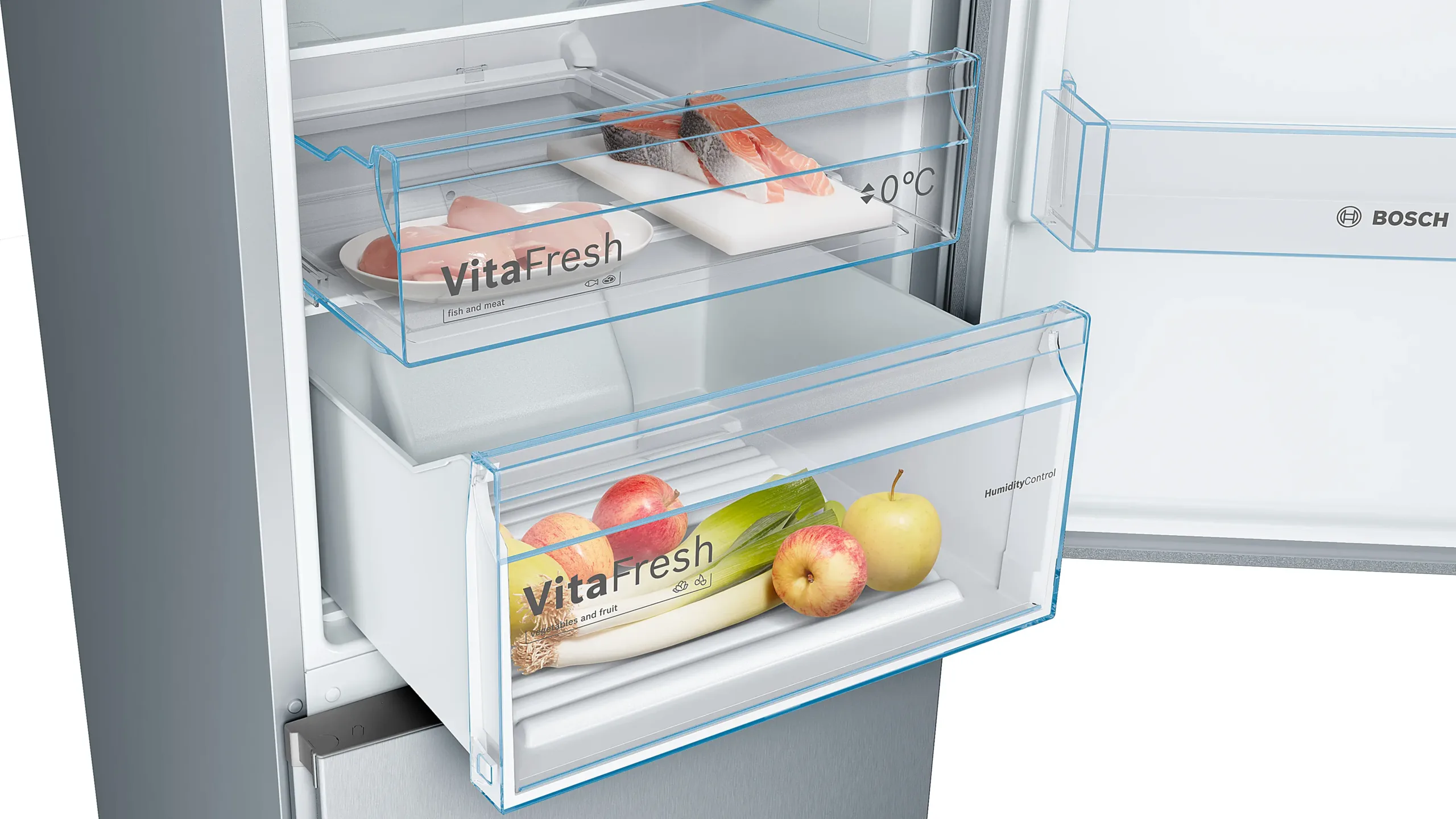 Réfrigérateur-congélateur combiné Bosch Série 4 KGN39VLEA , Inox , 368 L , No Frost, vue 3