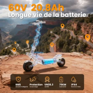 TOFUN Trottinette électrique pliable tout-terrain