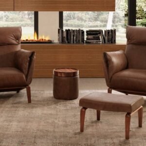 Fauteuil design Goia avec pouf - Beltá Frajumar